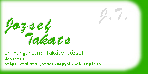 jozsef takats business card