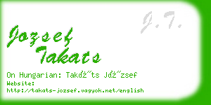 jozsef takats business card